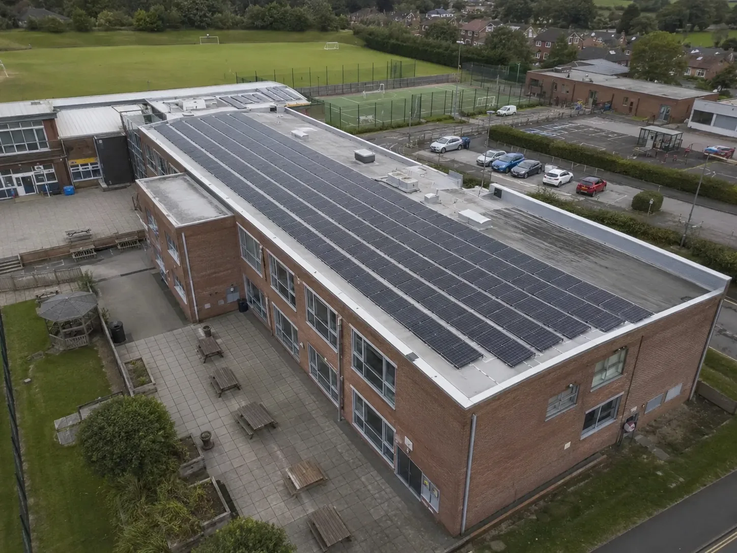 Commercial solar installation at an education estate