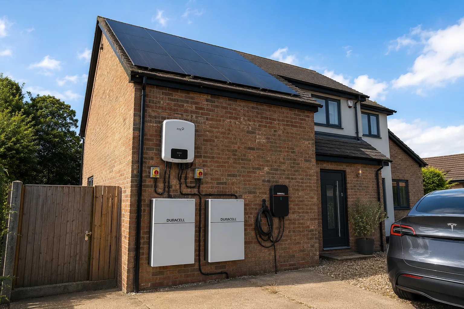 Solar panels on a residential property