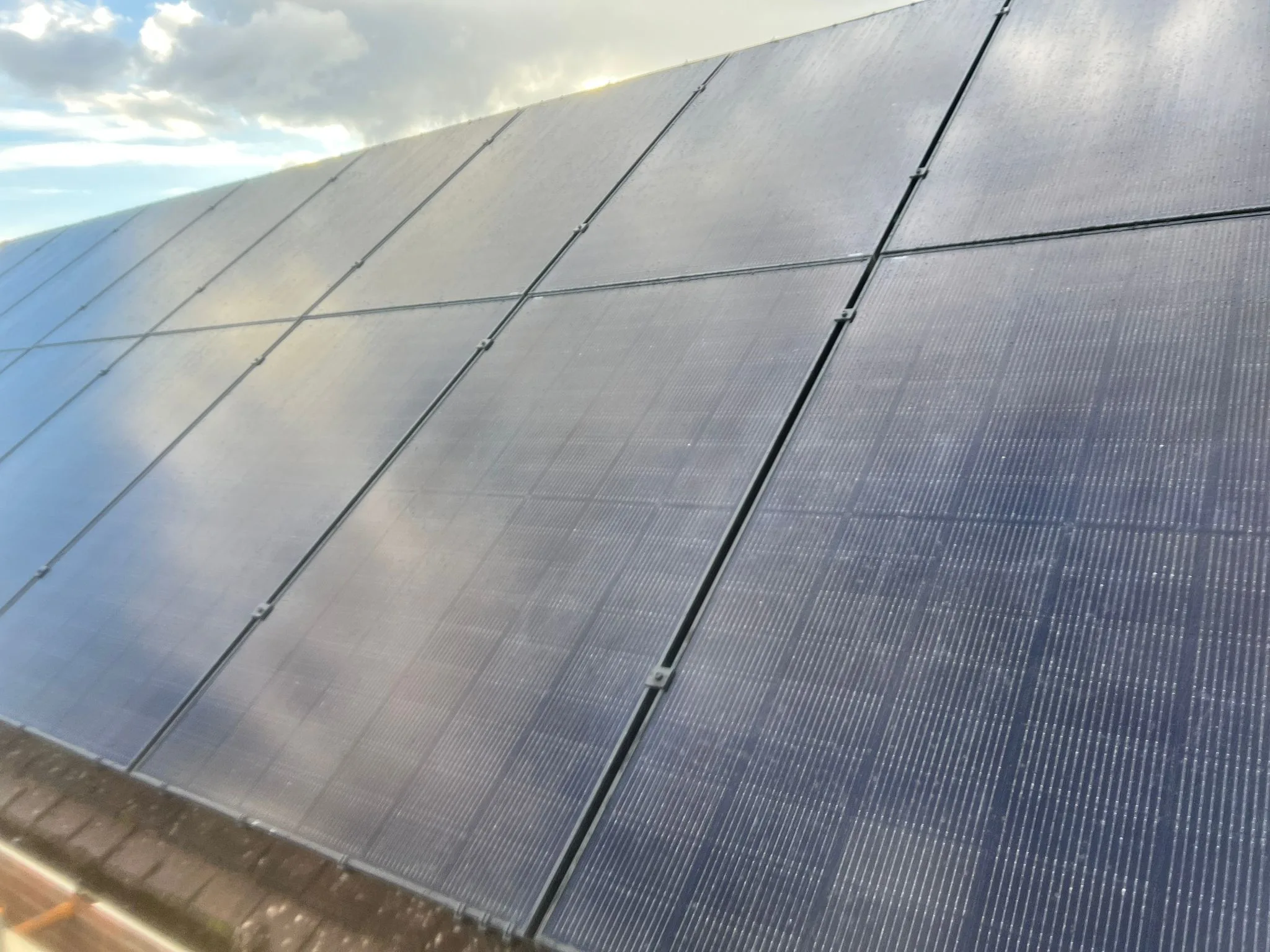 Large solar panels on roof, representing Oxford